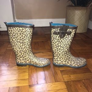 Leopard Rain Boots